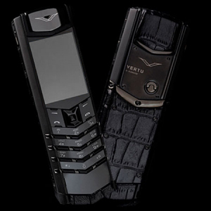 Vertu Signature S Design Pure Black PVD Crocodile Leather