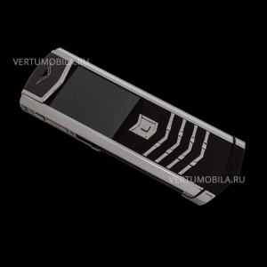 Vertu Signature S Design Stainless Steel DLC Ceramic Black Leather