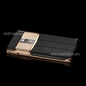 Vertu Signature Touch Clous De Paris Gold Black NEW 