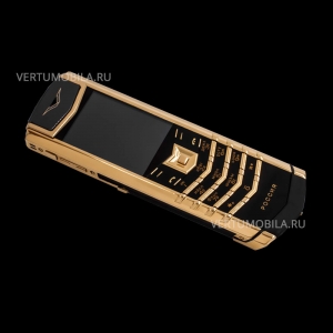 Vertu Signature S Design Gold Black Leather Russia