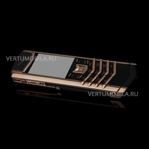 Vertu Signature S Design Gold Black Leather
