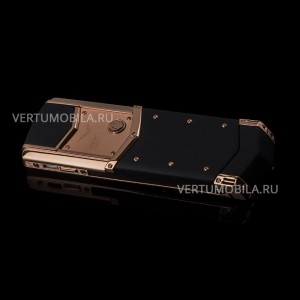 Vertu Signature S Design Gold Black Leather
