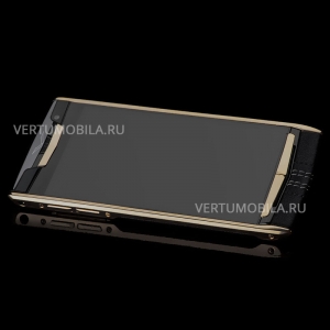 Vertu Signature Touch Gold Black Leather NEW