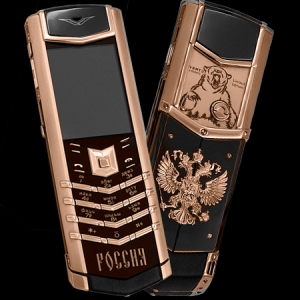 Vertu Signature S Design Gold Black Leather Russia Bear 