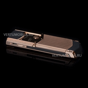 Vertu Signature S Design Clous De Paris Stainless Steel Gold