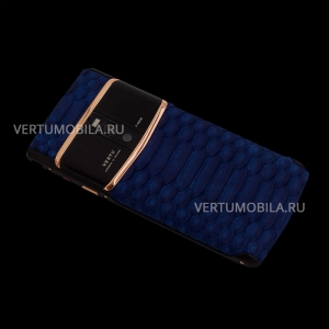 Vertu Signature Touch  Pure Black  Gold Blue Python NEW 