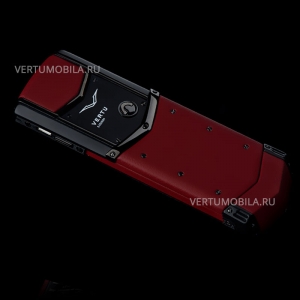 Vertu Signature S Design Pure Black PVD  Red